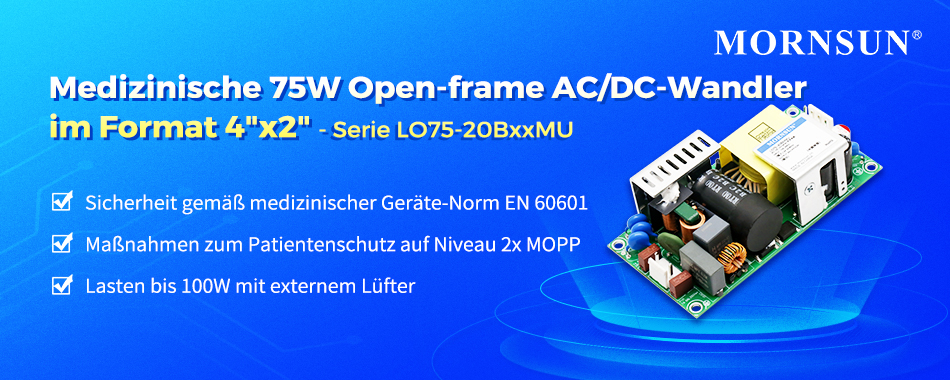 Mornsun Kompakte 75W Open-frame Netzteile für medizinische Geräte - Serie LO75-20BxxMU.jpg